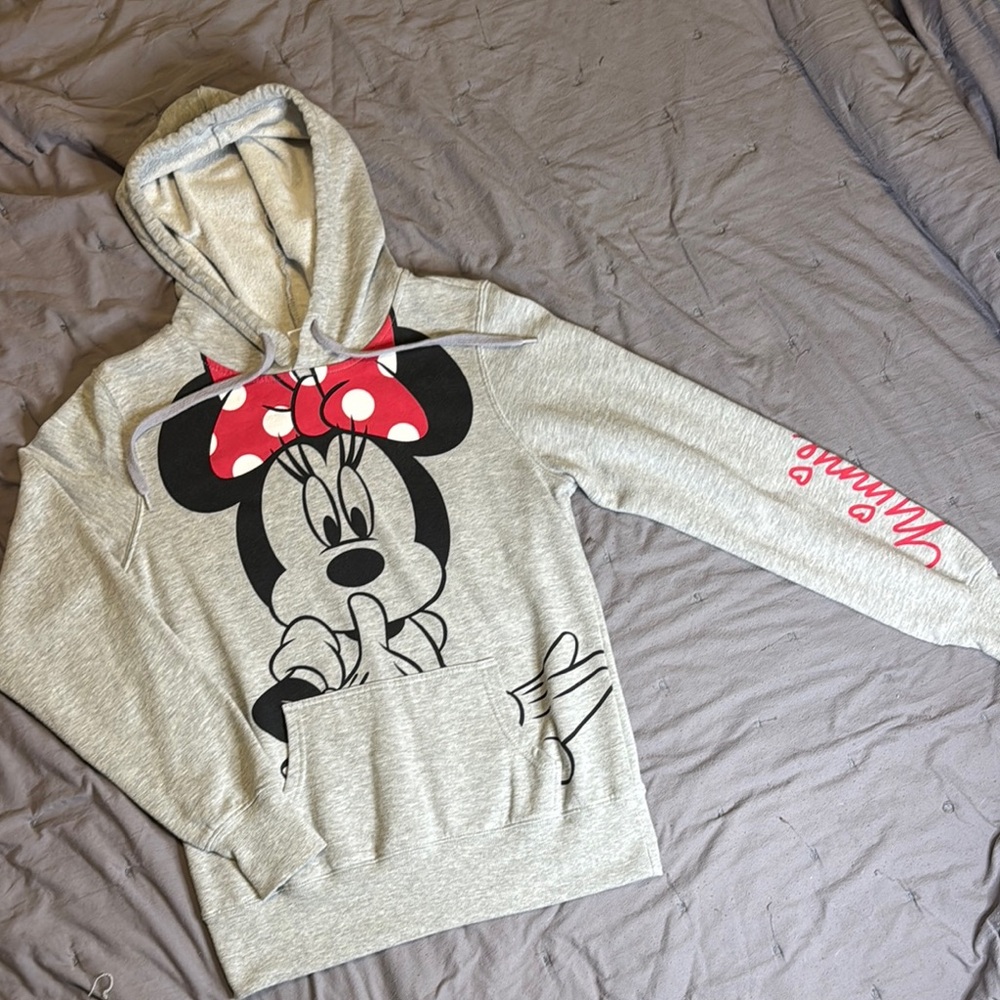 Disney Gray Minnie Mouse Sweater with Iconic Design
